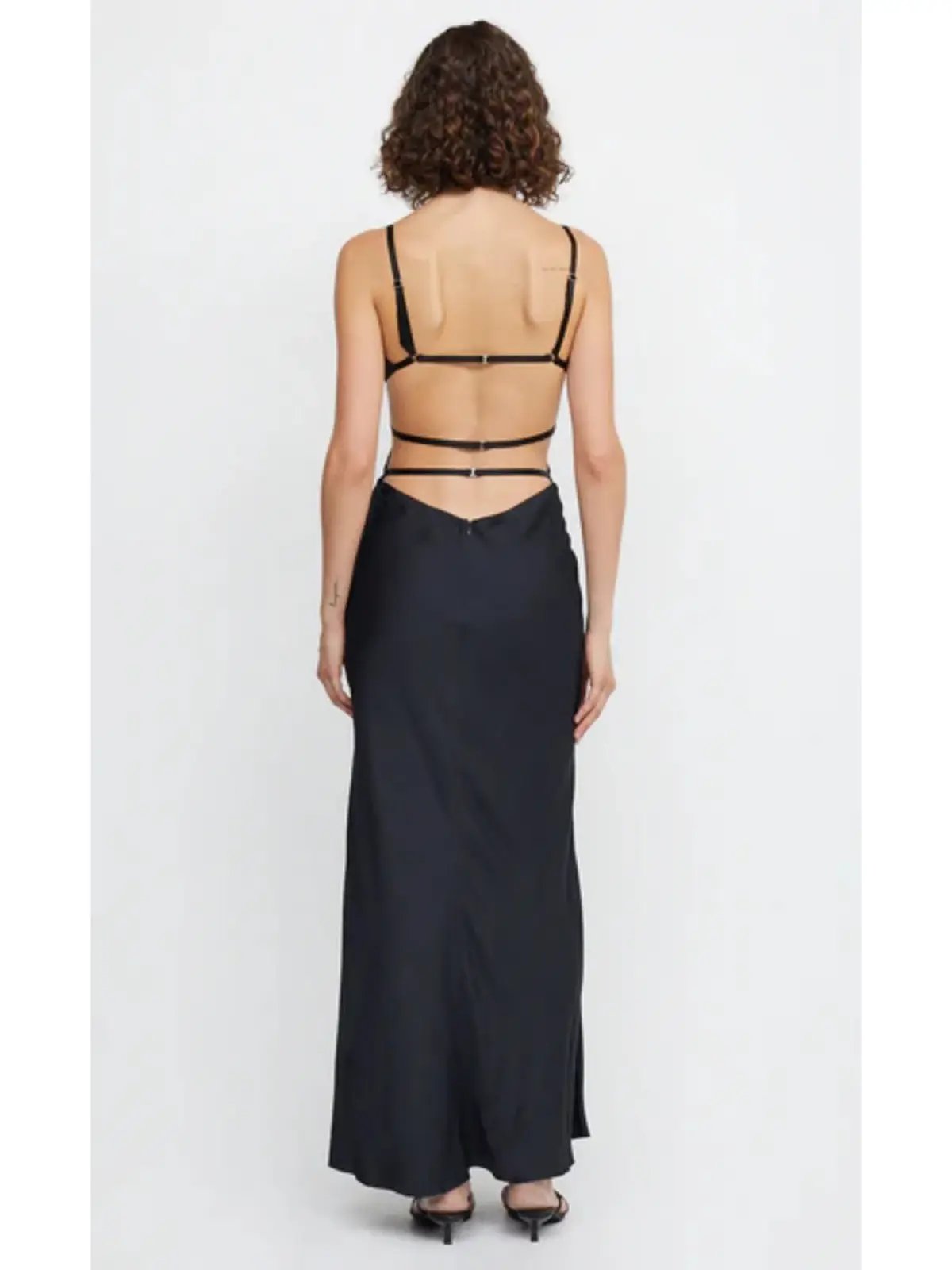 Bec & Bridge Diamond Days Strap Maxi Dress Black Size AU 6 photo 2