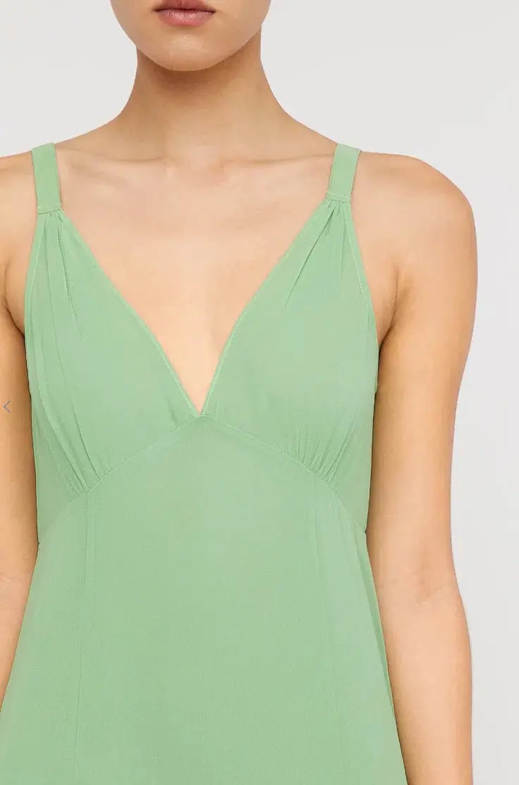 Scanlan Theodore Silk Georgettet Slip Dress Green Size AU 10 photo 4