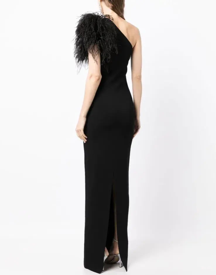 Rachel Gilbert Elcie Gown Black Size 8 photo 2
