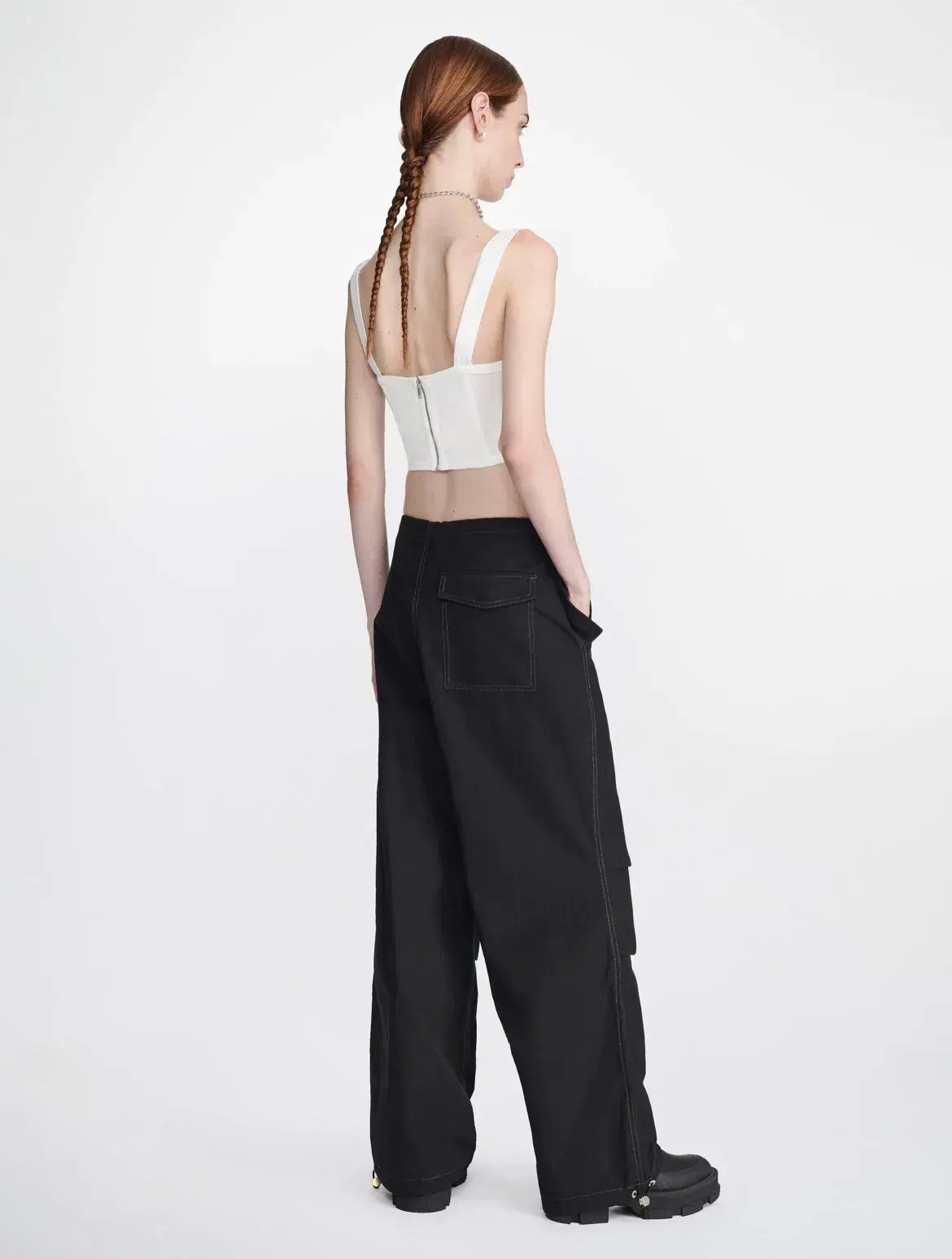 Dion Lee Jersey Corset Top in Ivory Size 8 photo 4