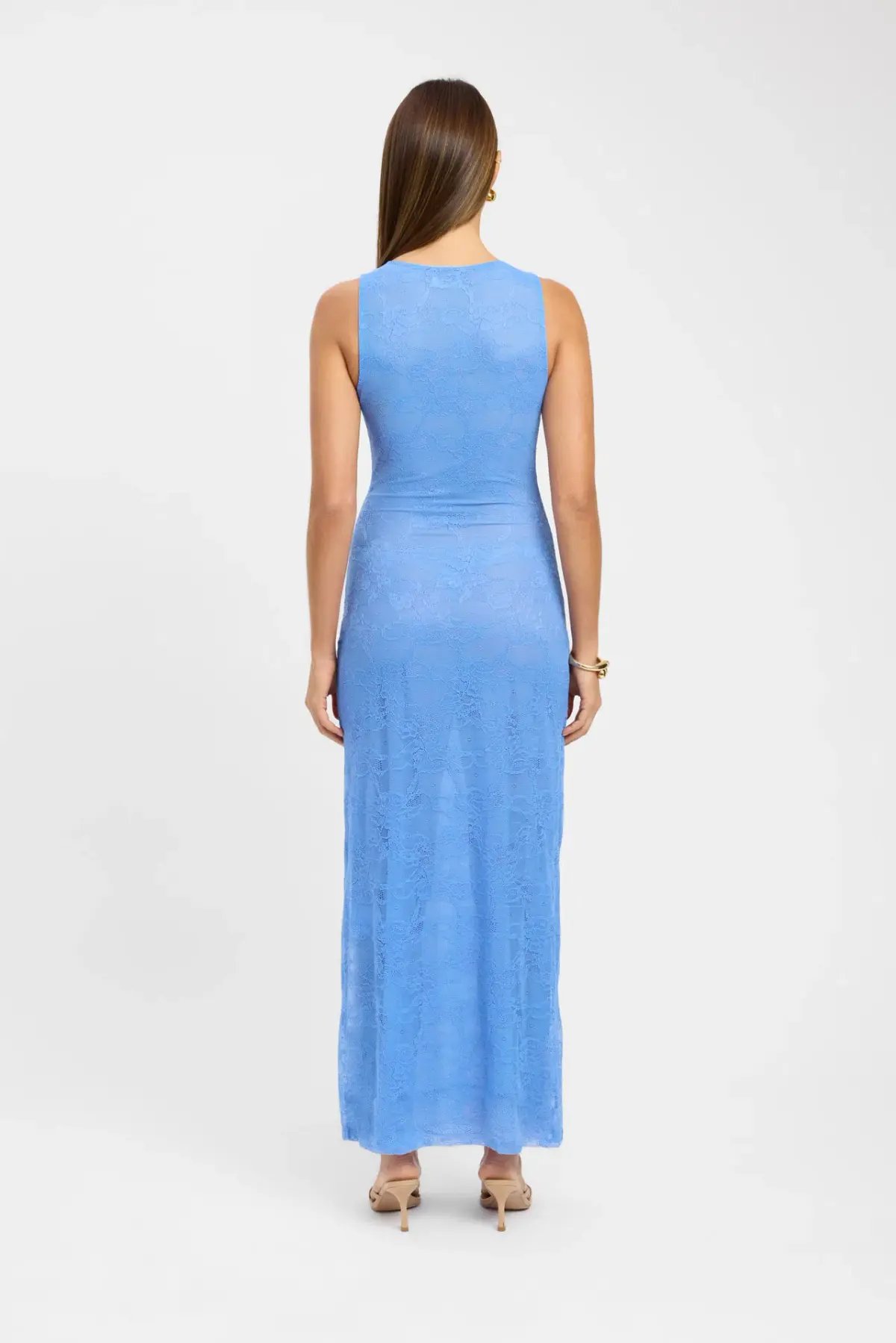 Kookai Camilla Deep Vee Dress Hydrangea Blue Size M / AU 10 photo 2