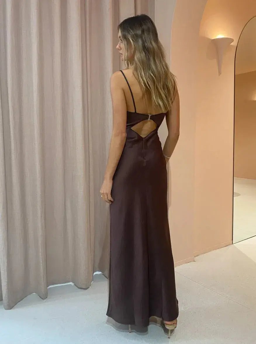 Bec & Bridge Hazel Maxi Dress Brown Size 8 / S photo 3