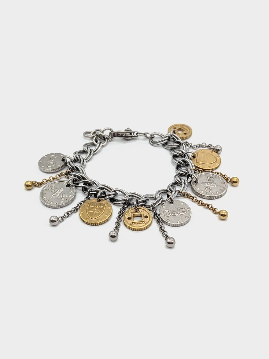 Dolce & Gabbana Silver & Gold Coin Charm Bracelet photo 2
