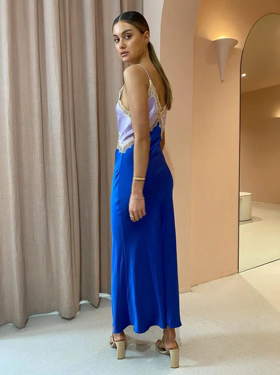 Ginia Sadie Dress in Lilac/Blue Size 10 photo 2