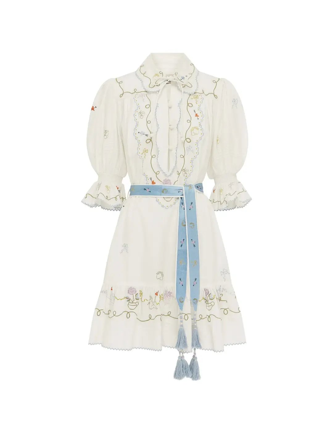 Alémais Giulia Embroidered Mini Dress Size 12 photo 5