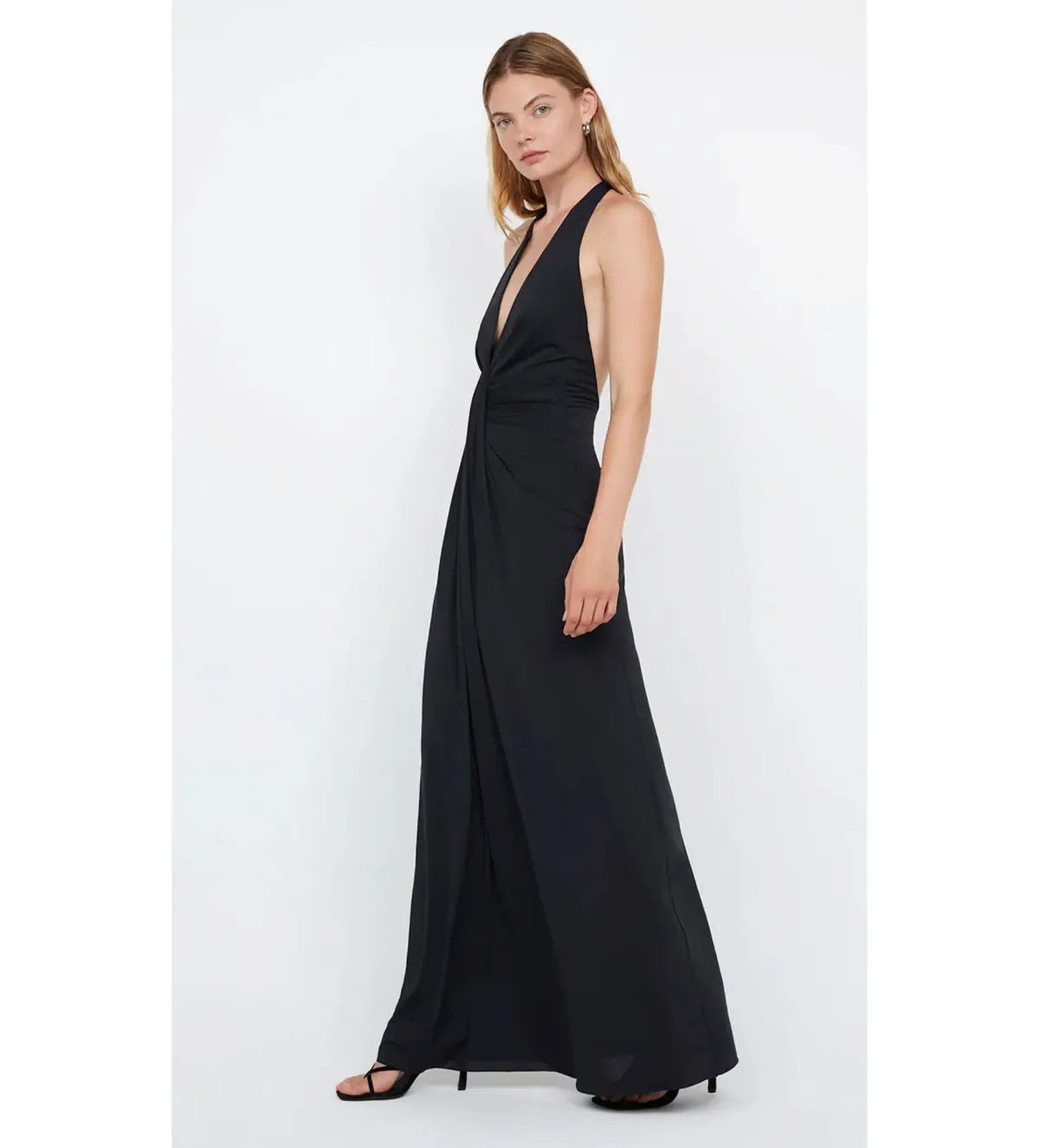 Bec & Bridge Tillie Drape Maxi Dress Black Size AU 6 photo 2