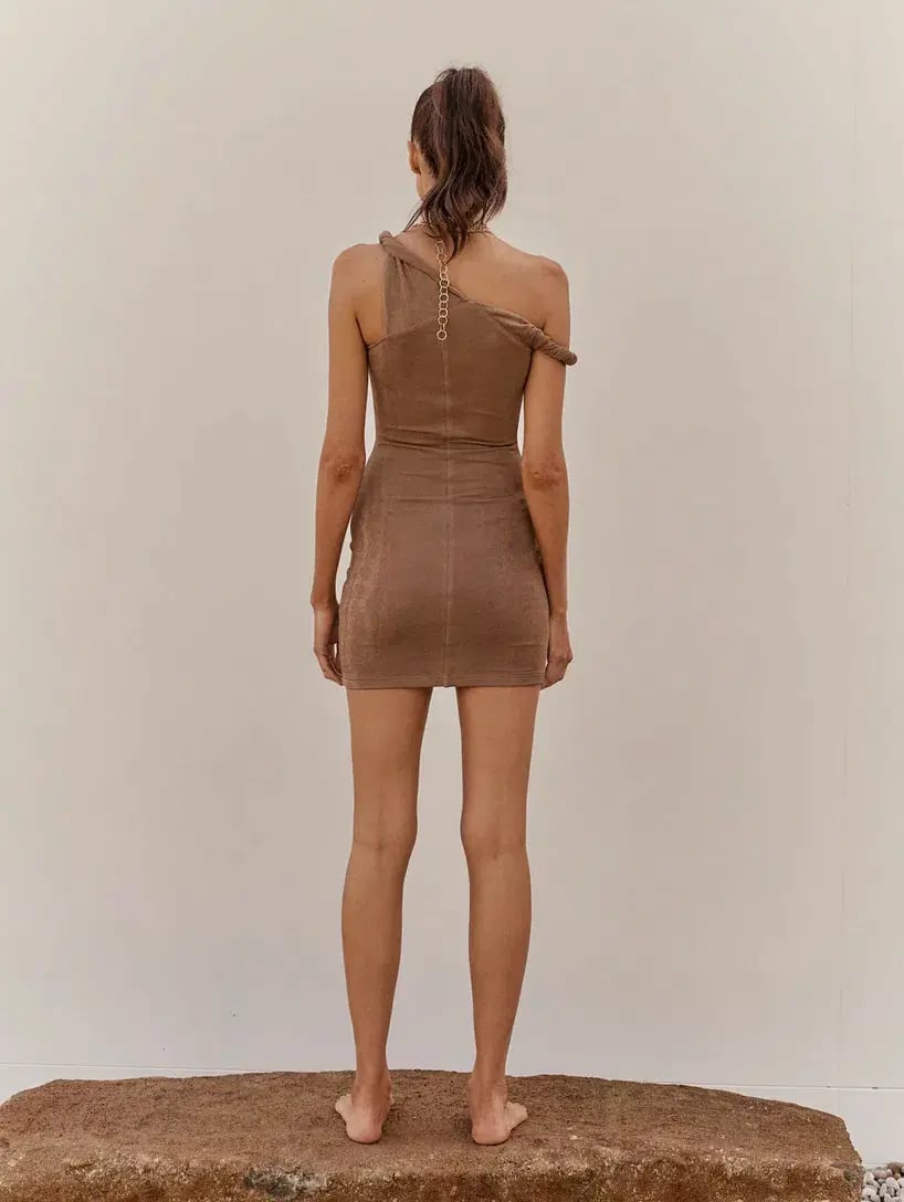 Johansen Poppy Mini Dress Taupe Size L / AU 12 photo 2