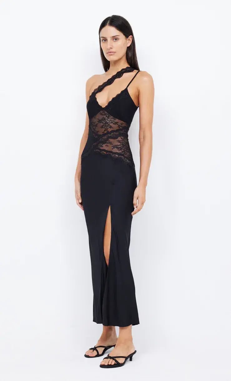 Bec & Bridge Ria Asym Maxi Dress Black Size 10 photo 3