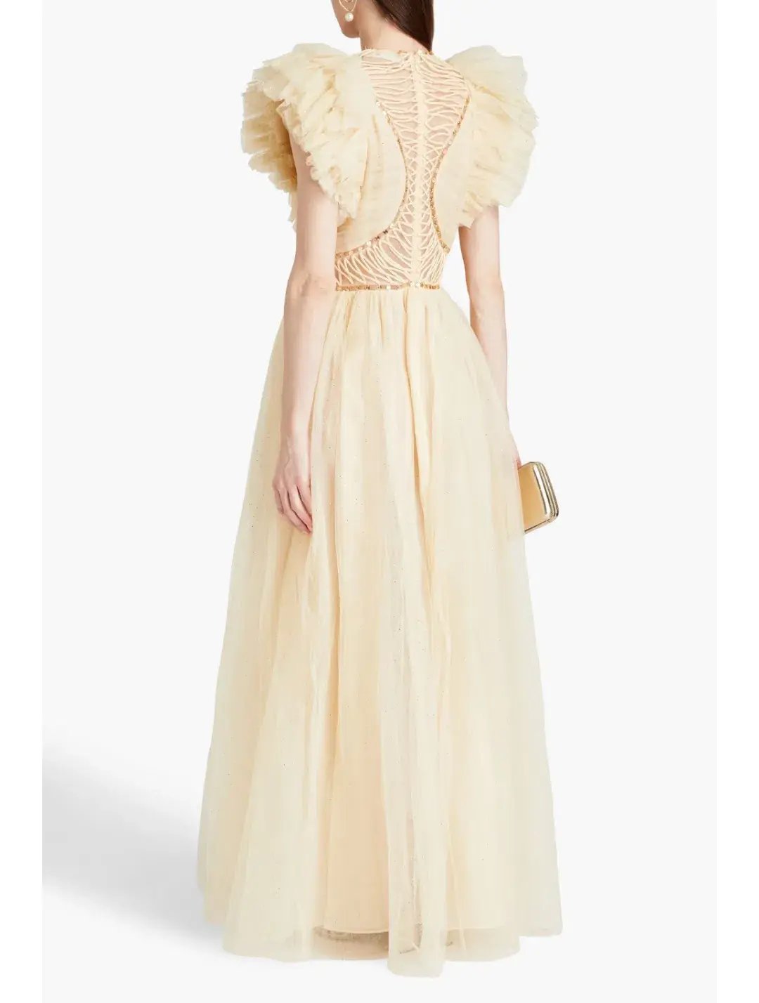 Zimmermann Dancer Glitter Tulle Dress Cream Size 0 (AU 8) photo 3