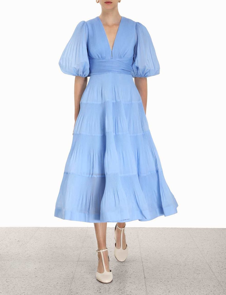 Zimmermann Pleated Midi Dress - Jacaranda photo 3