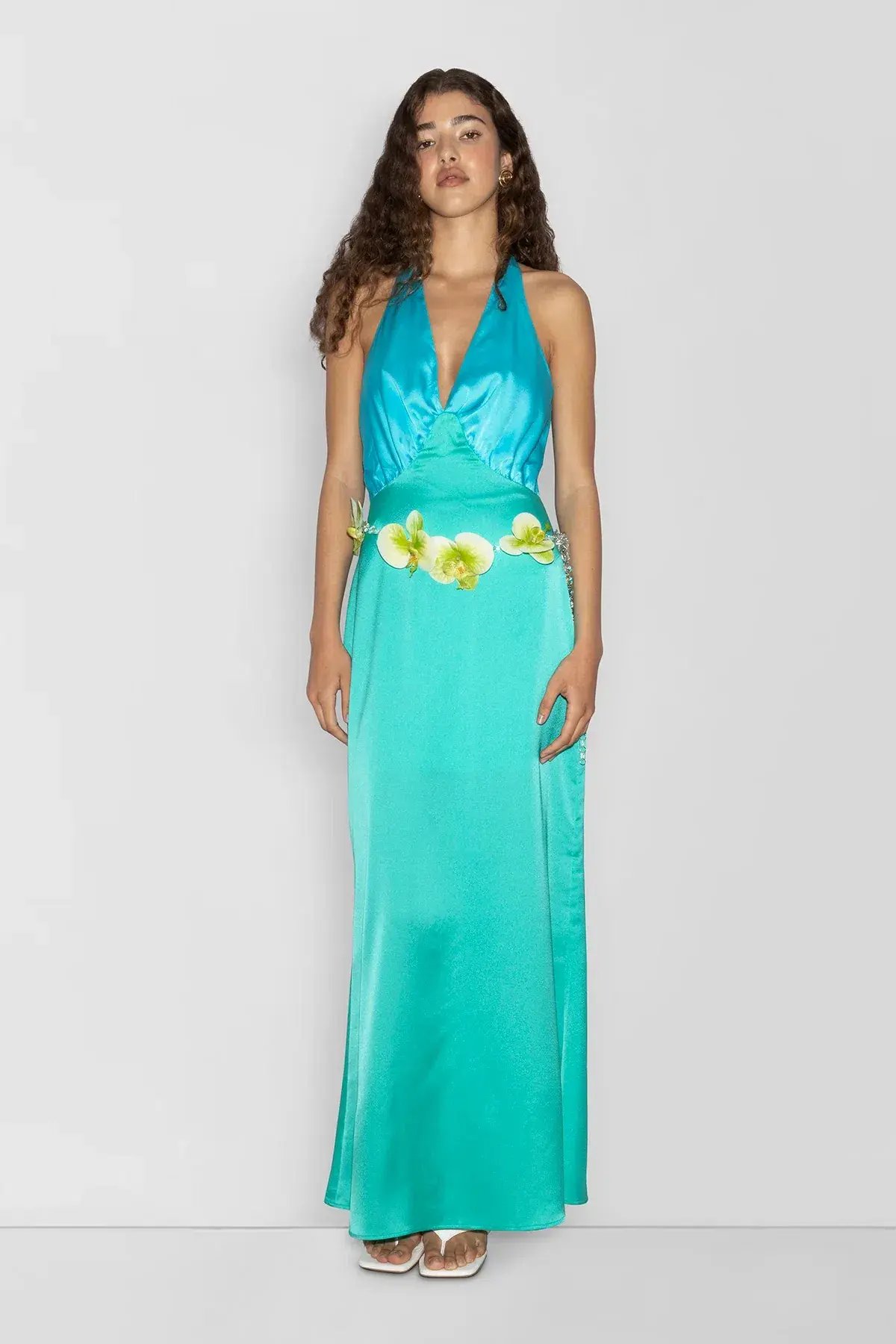 The Wolf Gang Oahu Slip Dress Aquamarine Size S / AU 8 photo 2