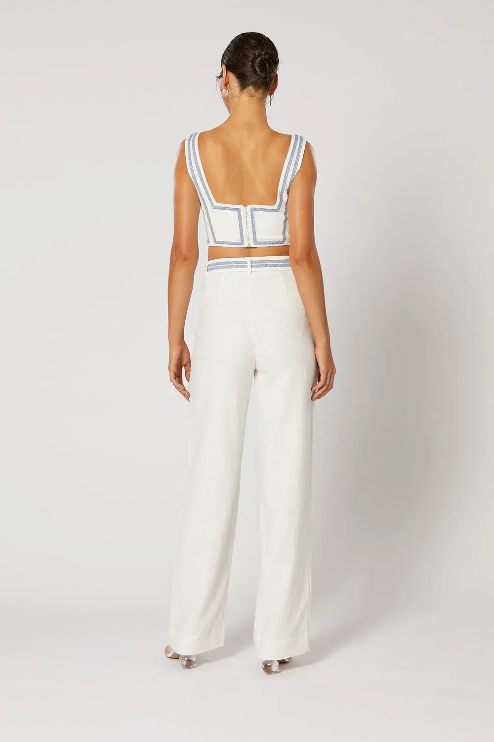 Winona Vittoria Top and Pant Set White Print Size 6 & 8 photo 3
