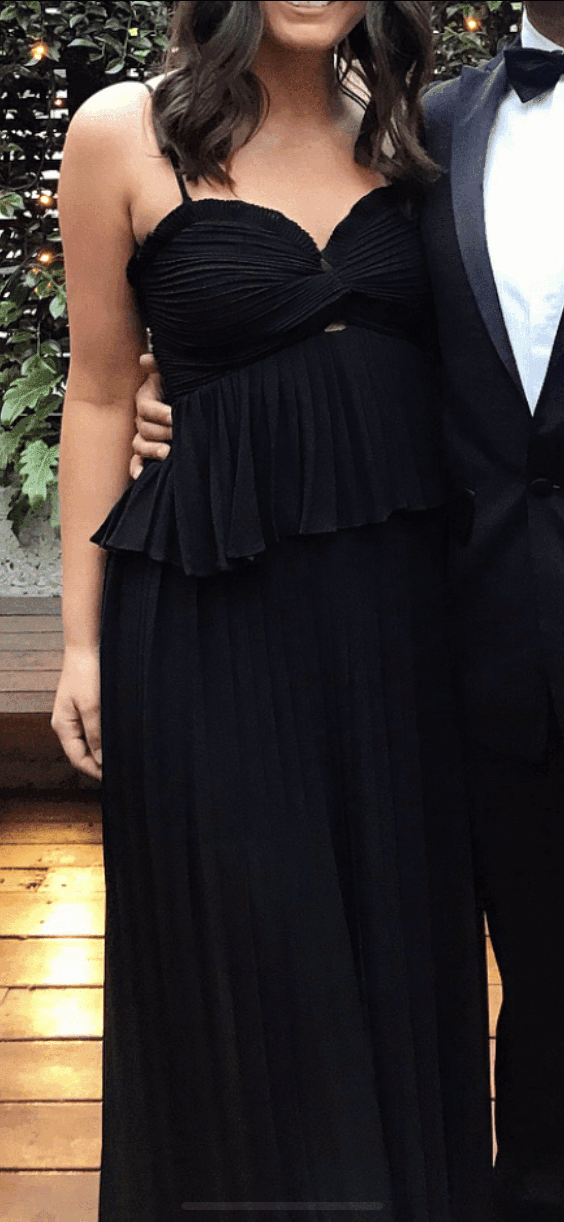 Shona Joy Botticelli Palazzo Jumpsuit Black Size 8 photo 4