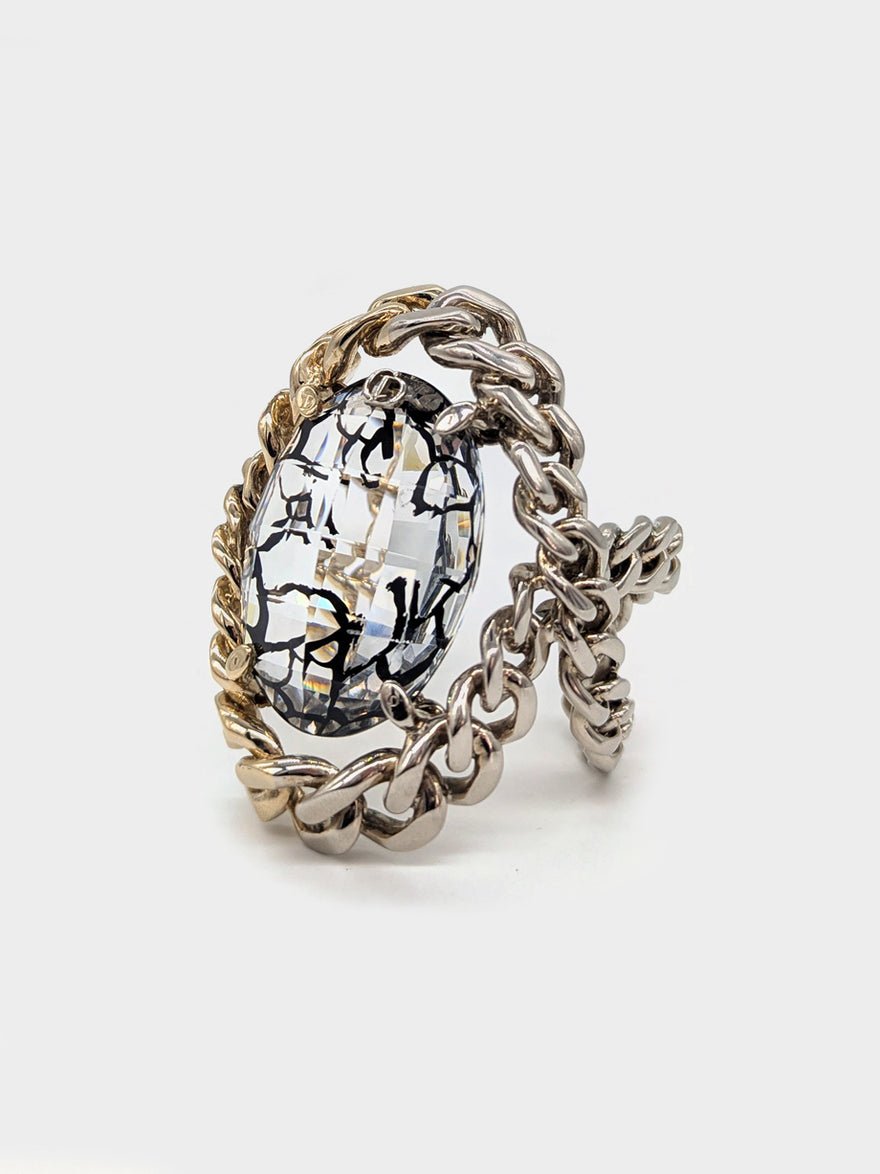 Dior Chain and Crystal cuff bracelet photo 3