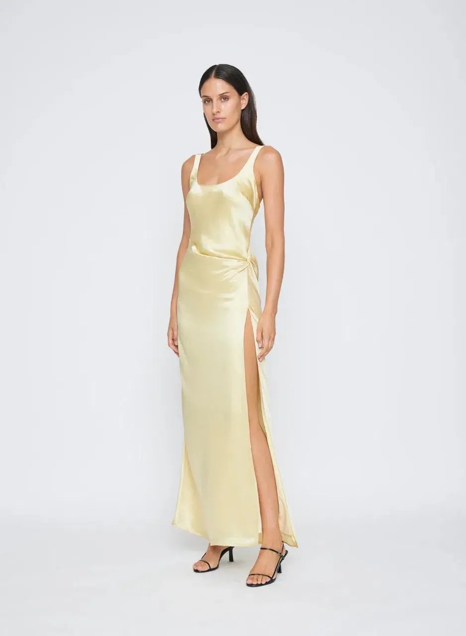 Anna Quan Etta Dress Champagne Lemon Size 8 photo 3