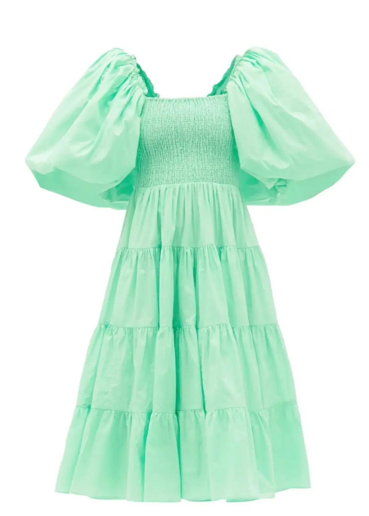 Aje Cherished Puff Sleeve Midi Dress Mint Green Size 8 photo 4