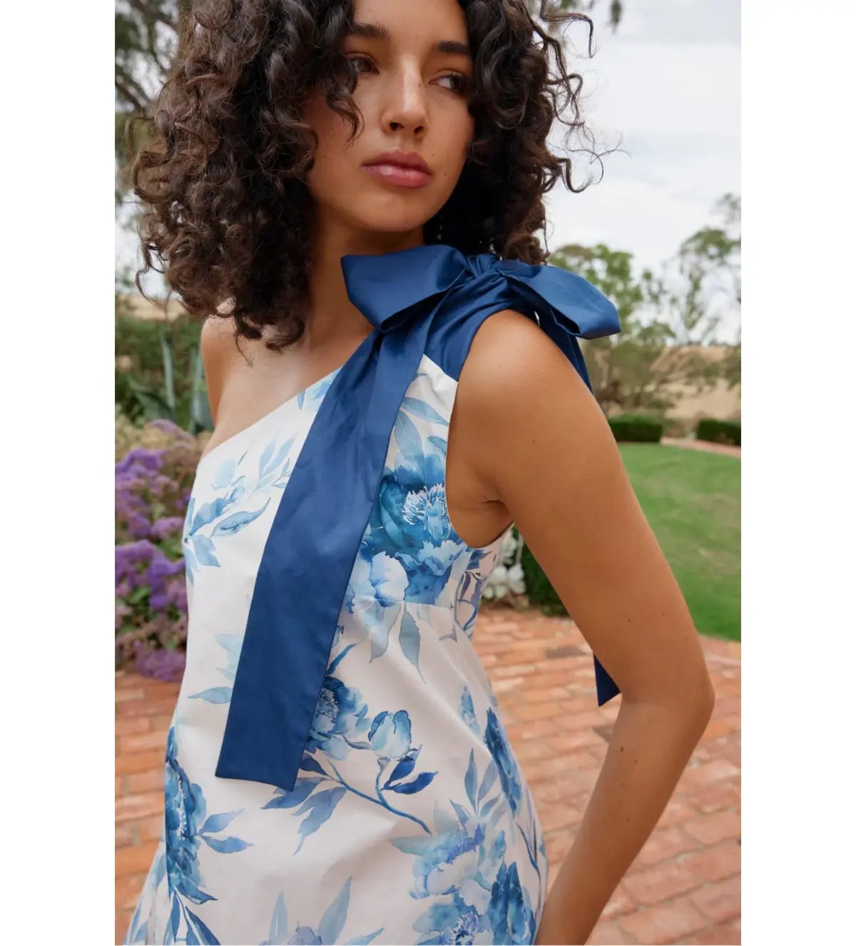 Aston Studio Mila Maxi Dress Cerulean Peony Size AU 10 photo 3