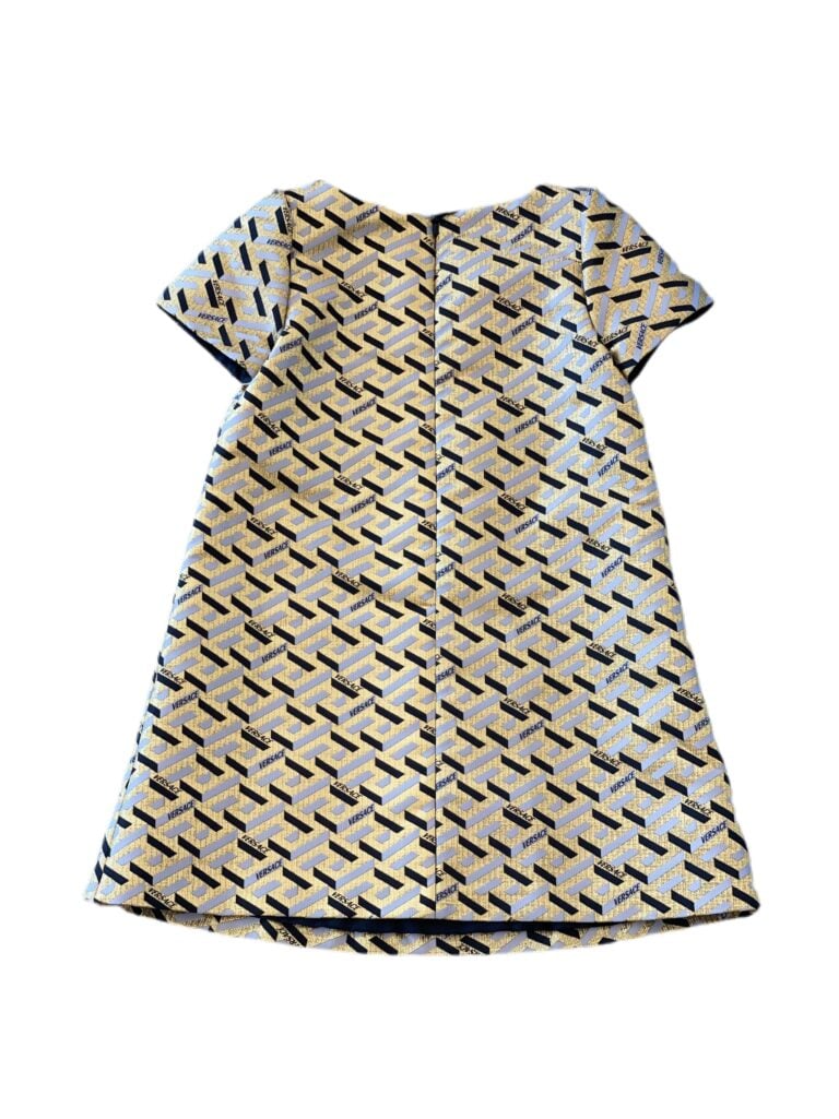 Versace Gold Greca-Print Dress photo 6