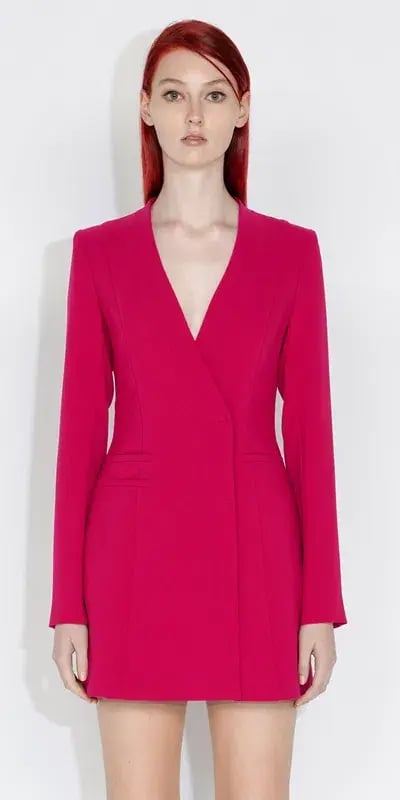 Cue Blazer Mini Dress Hot Pink Size 10 photo 2