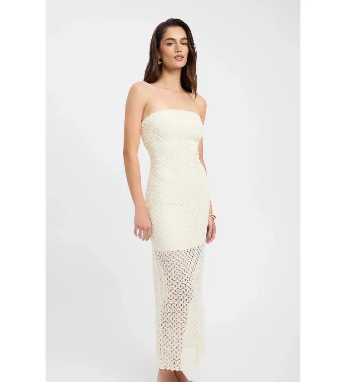 Kookai Savanah Strapless Dress Vanilla Size 6 photo 2