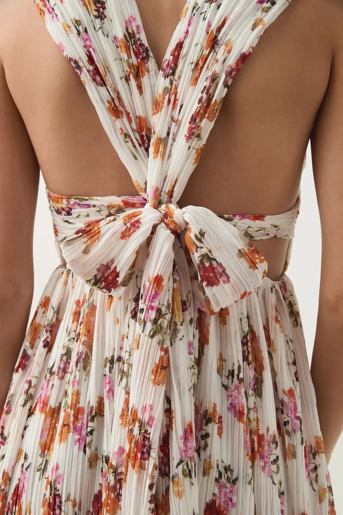 Aje Becoming Bow Back Midi Dress Flora Natura Size AU 10 photo 2