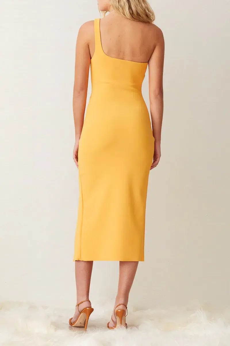 Bec & Bridge Ariel Midi Dress Yellow Size 8 photo 2