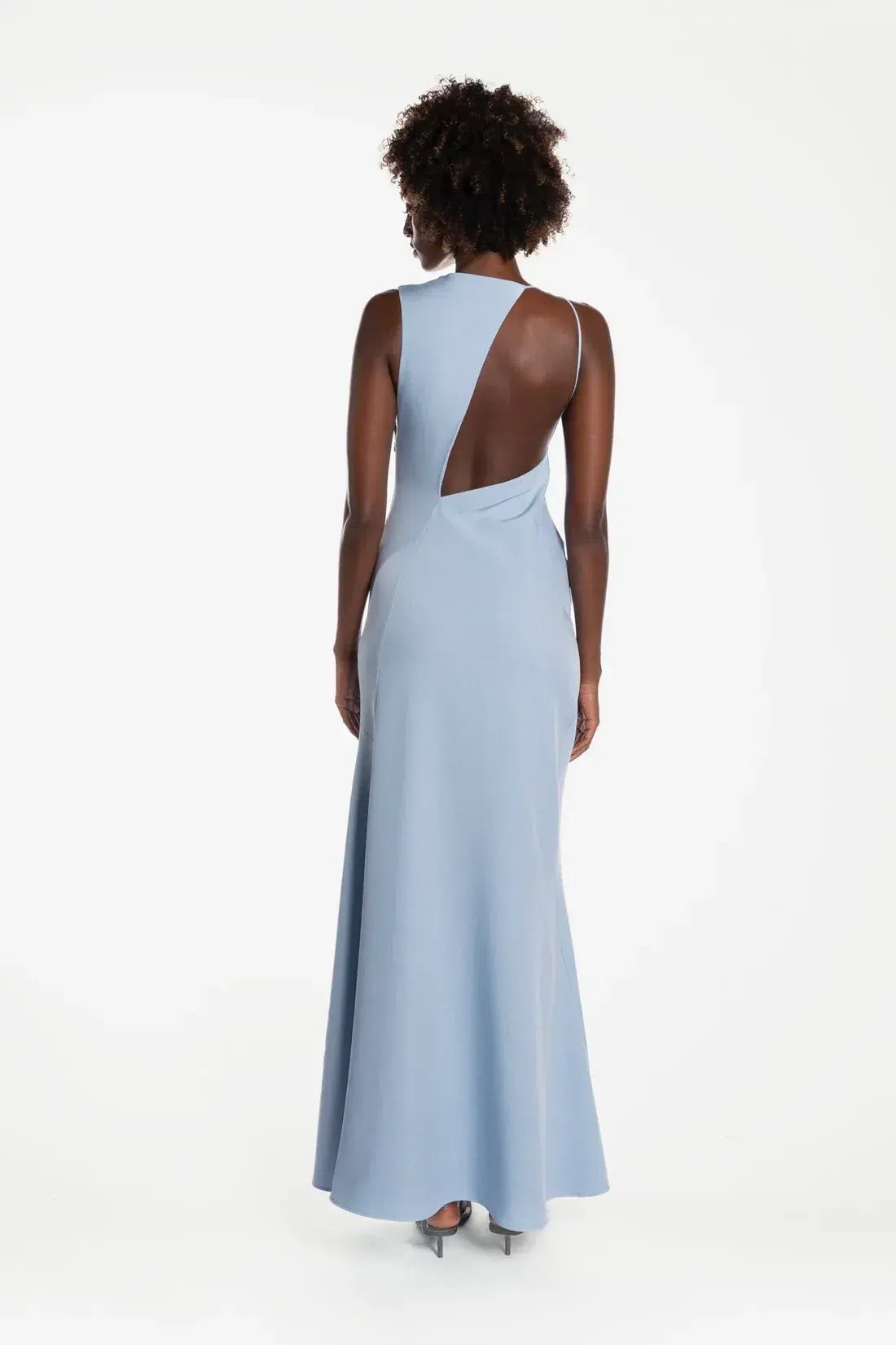 BARIANO Navy full length formal dress photo 24