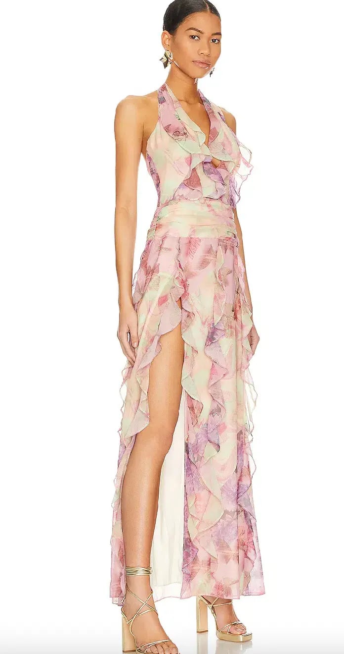NBD Divya Maxi Dress in Patchwork Multi-colored Size AU 8 photo 2