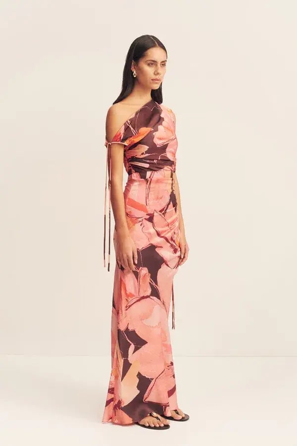 Shona Joy Emerson Gathered Maxi Dress Palermo Floral Size 8 photo 2