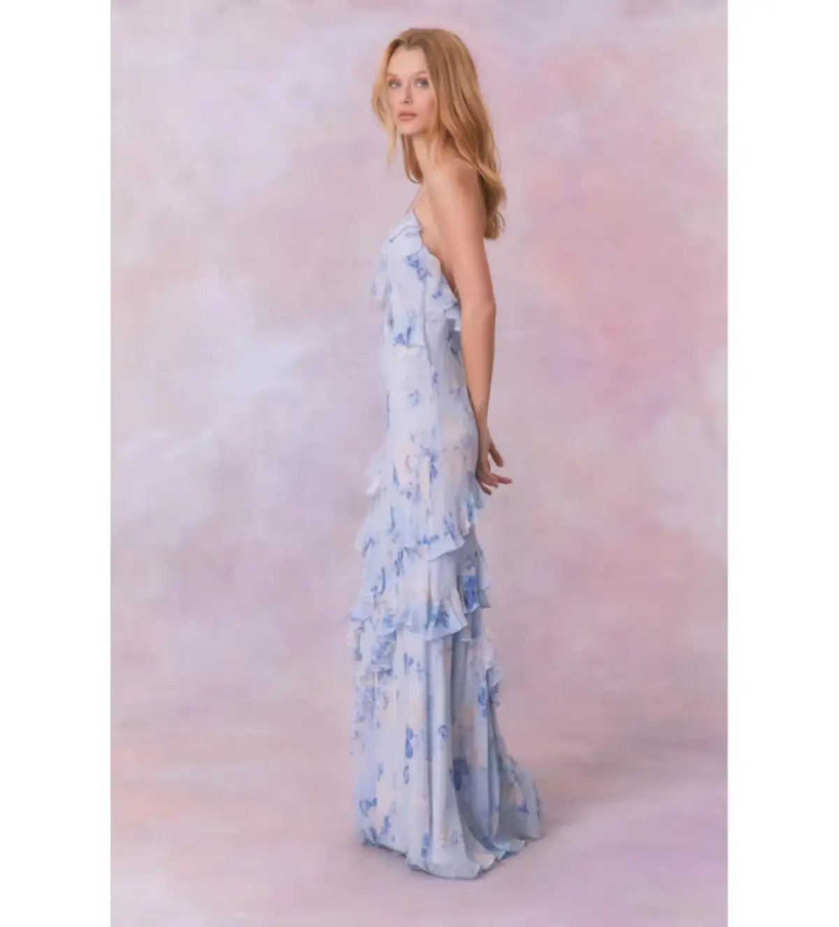 LoveShackFancy Whisper Blue Rialto Maxi in Blue Size US4/ AU 8 photo 2