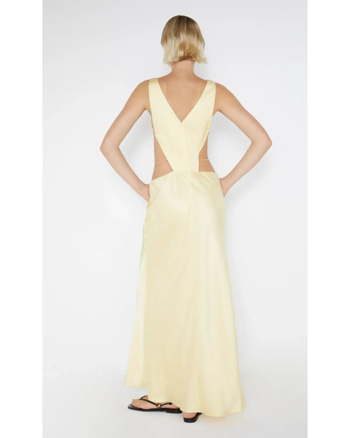 Bec & Bridge Agathe Diamond Dress Butter Yellow Size AU 8 photo 2