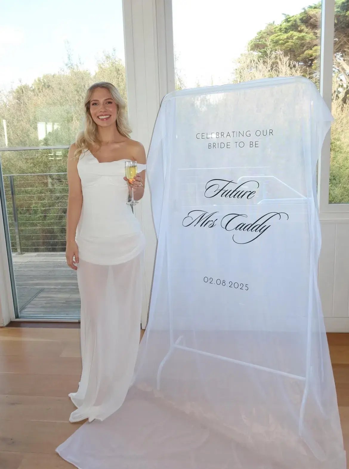 Natalie Rolt Cadence Gown Maxi Dress White Size AU 12 photo 3