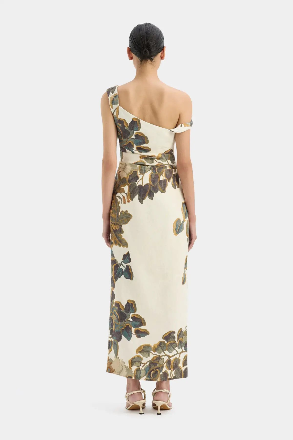 Sir the Label Evalita Twist Midi Dress Pine Valley Print Size 3 / AU 12 photo 3