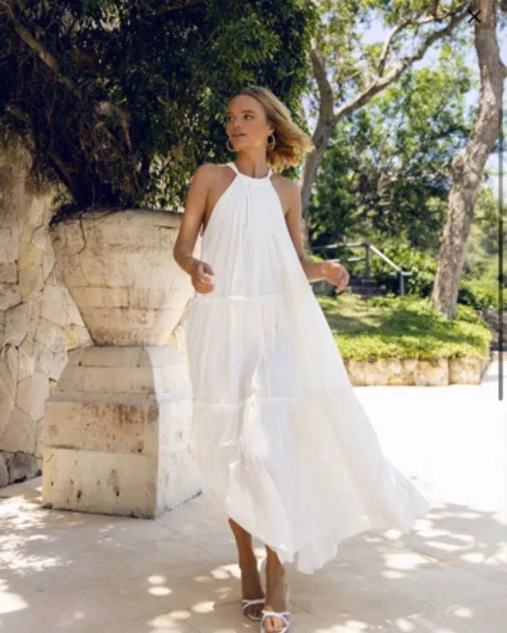 Steele Playa Cotton Maxi Dress Chalk White Size M / AU 10 photo 2