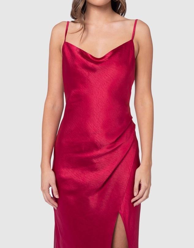PILGRIM AURORA SATIN DRESS (CERISE) - SIZE 6 photo 6