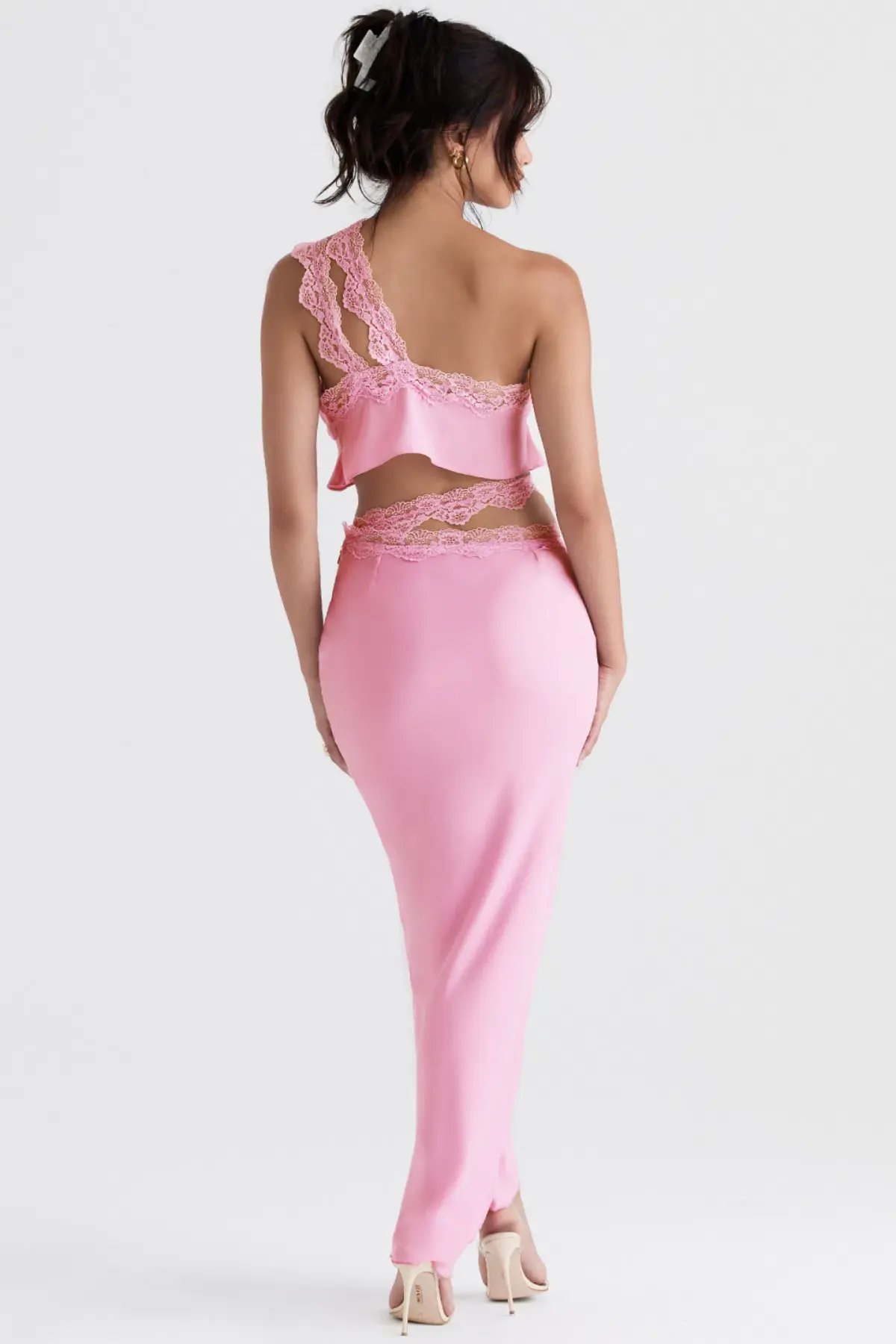 House of CB Lorena Cropped Top & Mathilda  Maxi Skirt Set Pink Size XS / AU 6 photo 3