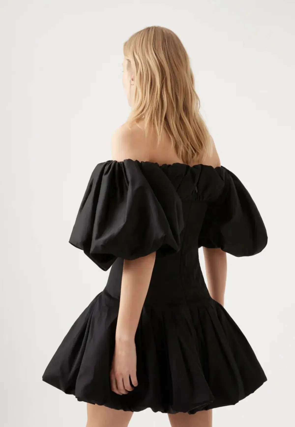 Aje Arles Off the Shoulder Mini Dress Black Size AU 8 photo 4