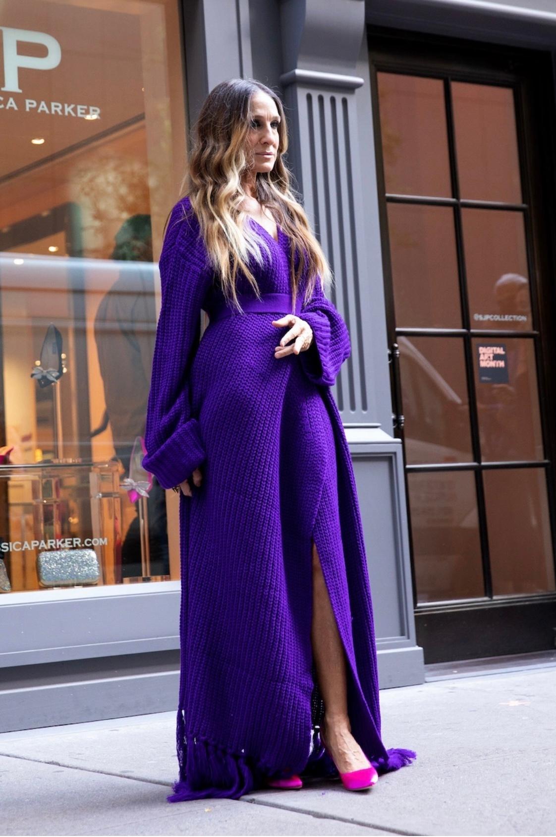 Hanifa Miya Knit Cardigan Dress Purple Size S-M/AU 10 photo 4