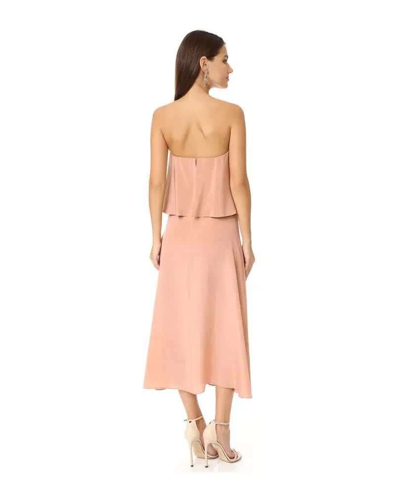 Zimmerman Strapless Flounce Dress Pink Size 3/ AU 14 photo 2