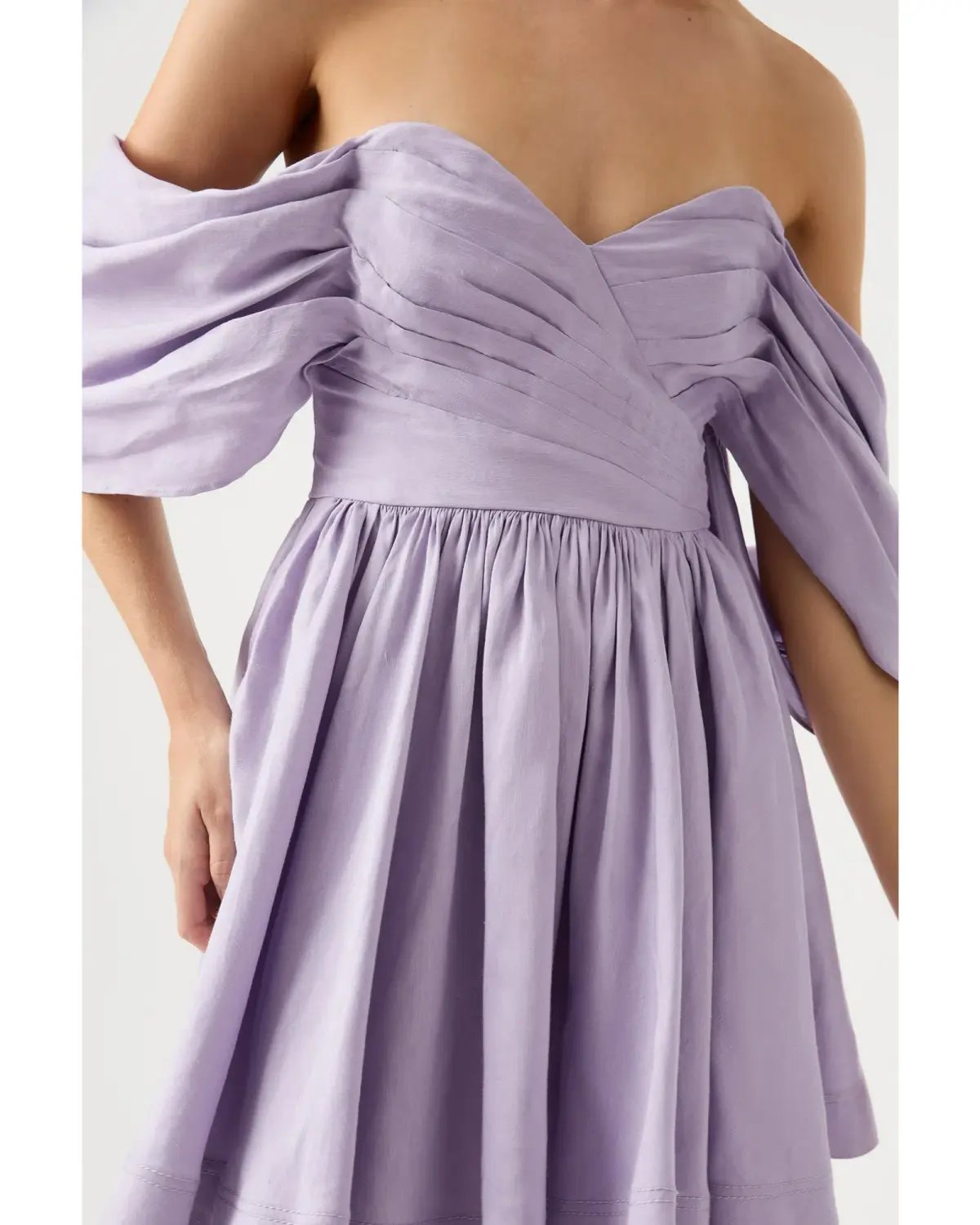 Aje Zorina Sweetheart Mini Dress in Lilac Size AU 8 photo 3