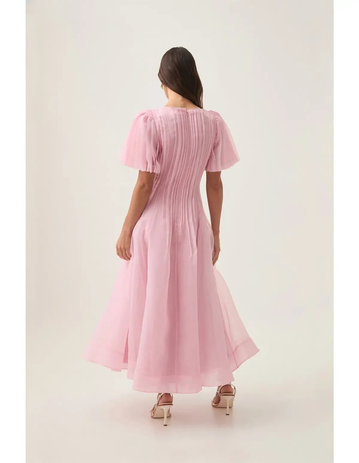 Aje / Nova Pleated Midi Dress / Chalk Pink / 8 photo 4