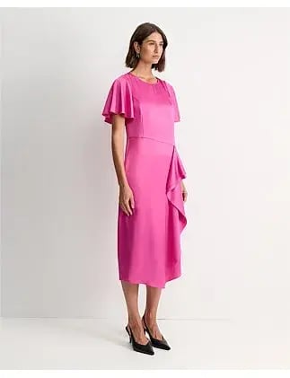 SPORTSCRAFT HARLOW RUFFLE MIDI DRESS SIZE 12/M photo 8