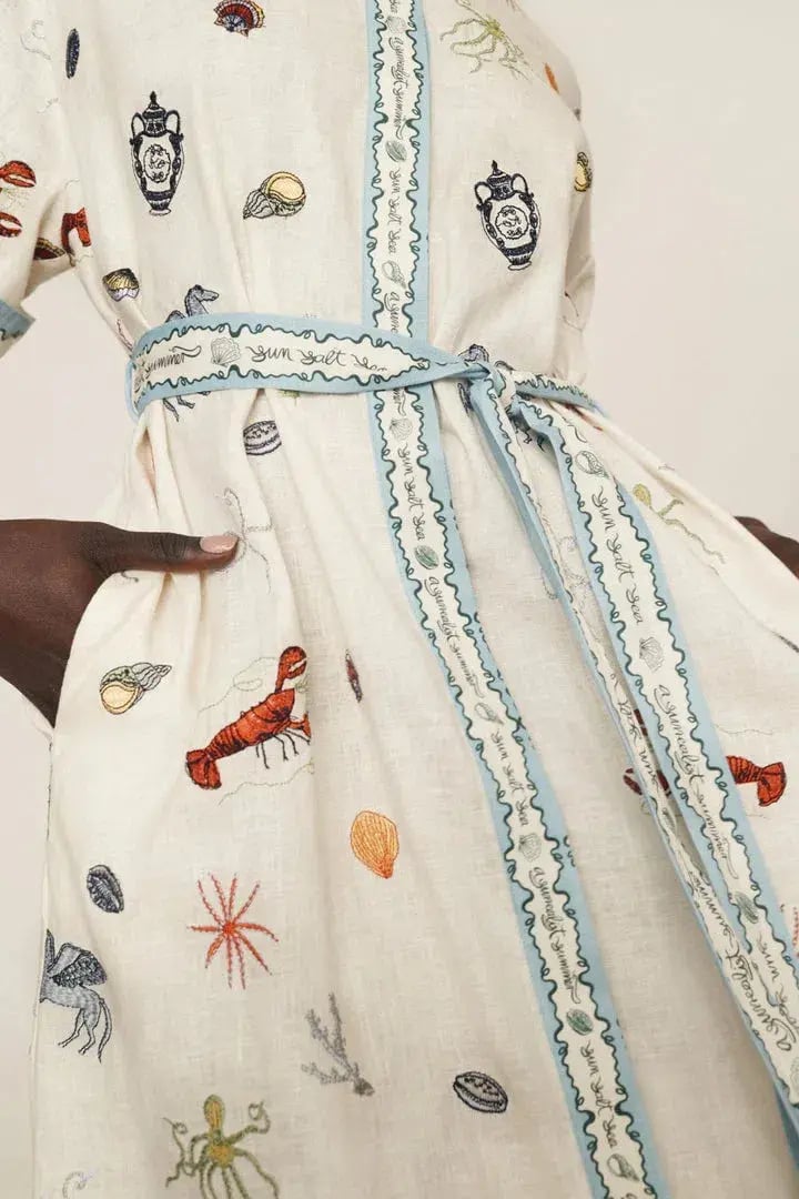 Alemais Sandy Embroidered Shirtdress Print Multi Size 8 photo 4