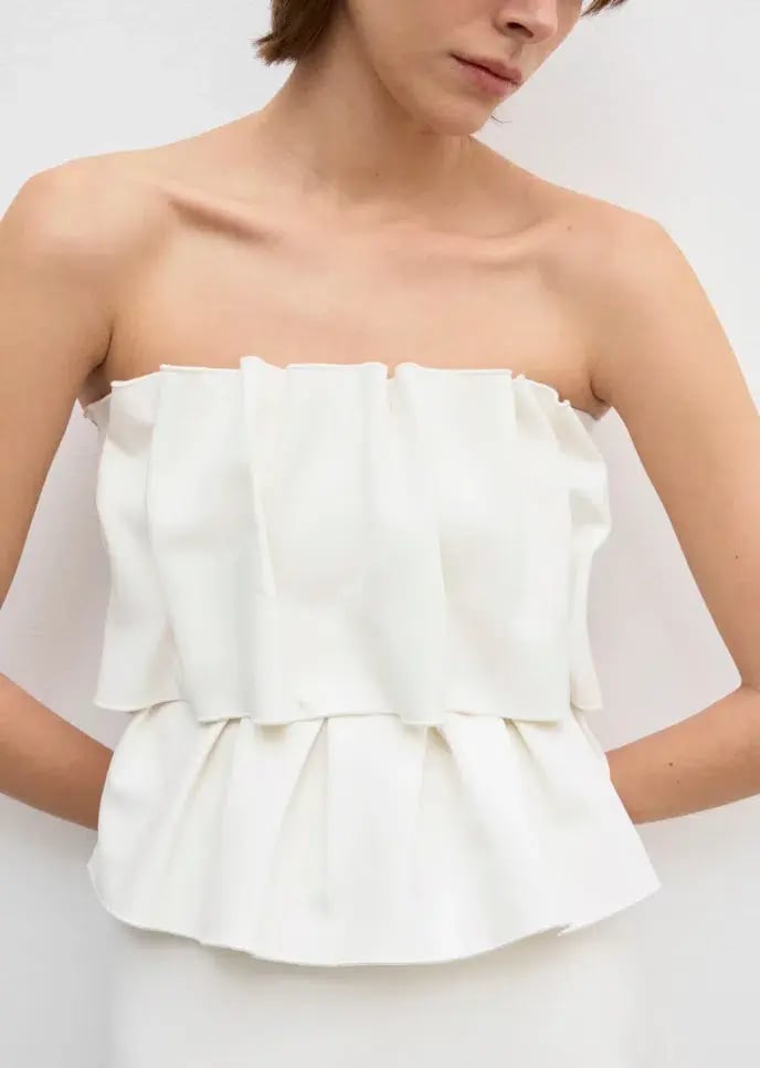 House of Dagmar Sculpted Tube Dress White Size 8 photo 3