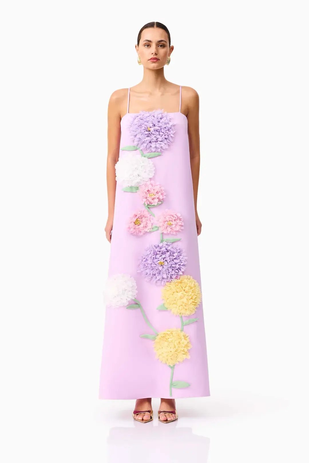 Elliatt Buttercup Embroidered Maxi Dress size 14 Purple photo 3