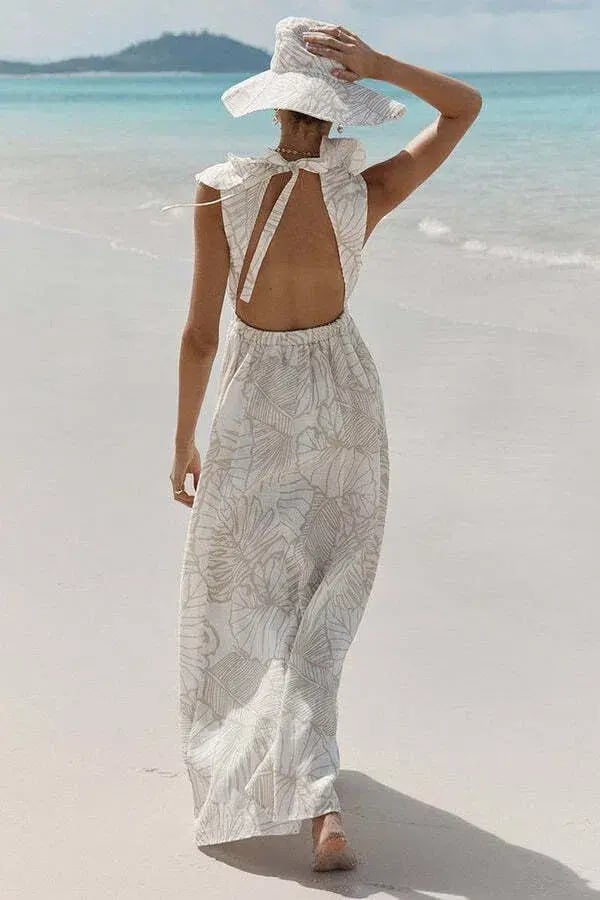 Dissh Malta Palm Frill Dress Print Size AU 8 photo 4