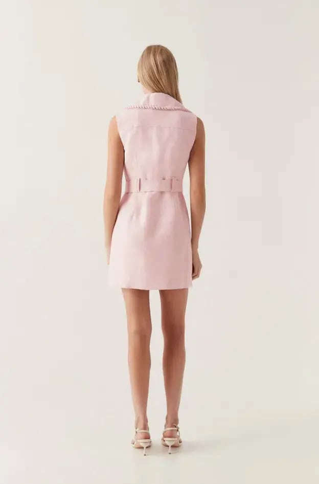 Aje Encompass Utility Mini Dress Pink Size 8 photo 3