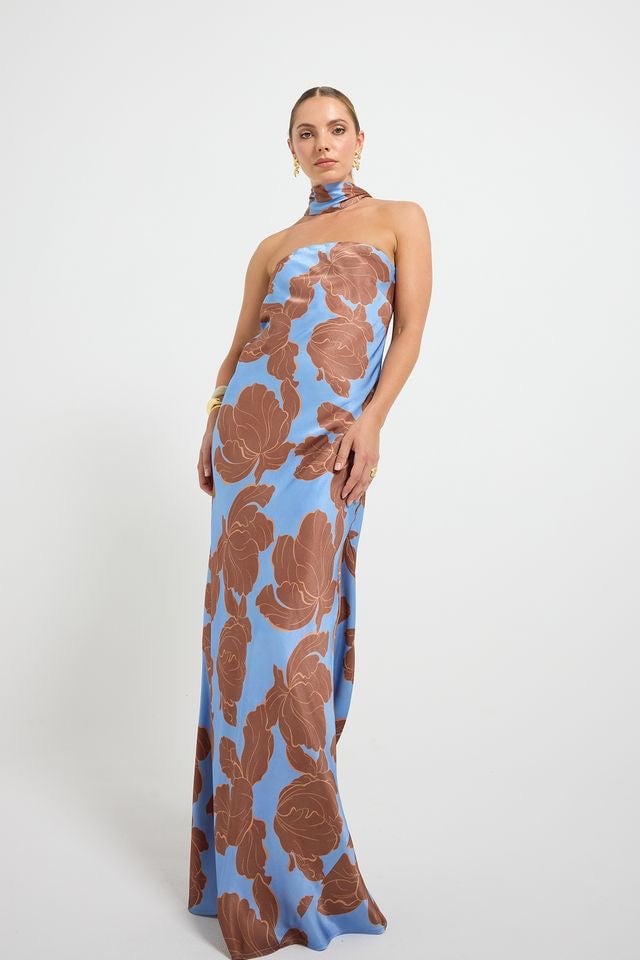 Pasduchas Lucent Strapless Maxi Dress - Choc Ocean photo 4