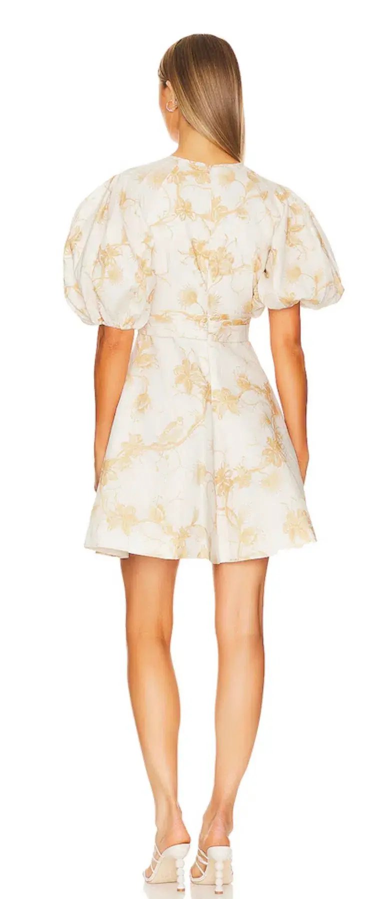 Zimmermann Wrap Mini Dress in Keira Tan Size 0 / AU 8 photo 3