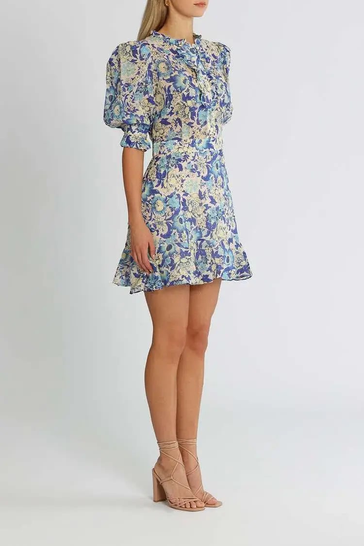 Alice McCall Frida Mini Dress Sapphire Blue Print Size 8 photo 2